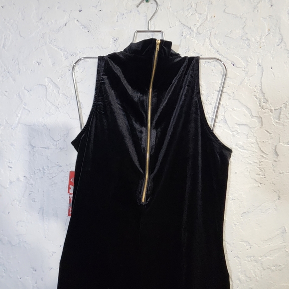 Hot kiss NWT velvet stretchy choker jumpsuit size XL - Picture 12 of 13